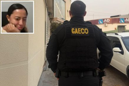 Andressa Alves de Sousa (detalhe) foi detida em operao do Gaeco em Barra do Garas