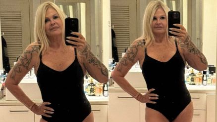 Monique Evans posou  vontade de mai e recebeu elogios 