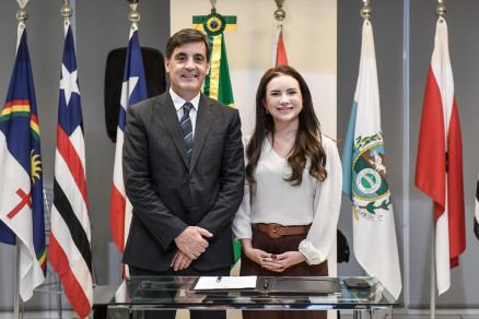 A procuradora do Trabalho, Thaylise Campos Coleta de Souza Zaffani, durante a posse