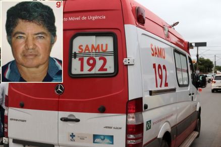 A vtima (no detalhe) foi socorrida pelo Samu, mas no resistiu aos ferimentos