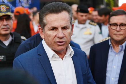 O governador Mauro Mendes, que reforou 181 para denncias annimas
