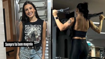Ana Castela mostrou antes e depois do corpo aps 7 meses de treino 