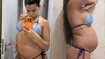 Key Alves mostrou como est seu corpo no 7 ms de gestao