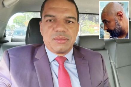 O lobista Andreson Gonalves, que tinha Dejair Silvestre (detalhe) como segurana pessoal