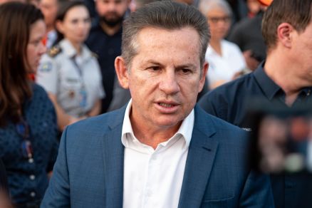 O governador Mauro Mendes