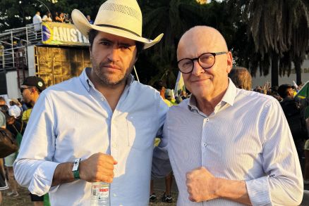 O ruralista Thiago Boava e o vice-governador Otaviano Pivetta