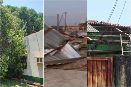 Imagens mostram impacto de vendaval em Porto dos Gauchos