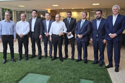 Os governadores em encontro no incio de agosto, em Braslia