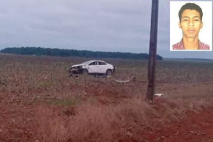 Veculo envolvido no acidente que ocorreu por volta das 03h00, segundo a Polcia Civil