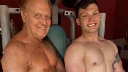 David Cardoso com o filho calula, Oswaldo Cardoso Neto
