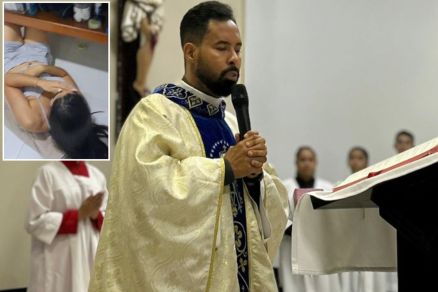 Padre Luciano Simplcio, que foi flagrado em quarto com mulher