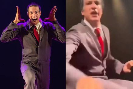 Mateus Solano durante apresenta��o de 'O Figurante' 