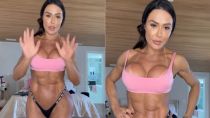 Gracyanne Barbosa mostra calombo no quadril aps assalto