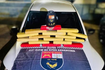Drogas apreendidas pela Polcia Militar na cidade de Nova Xavantina