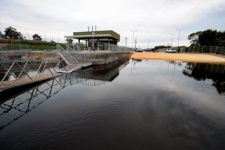 O pier no rio Nova Mutum