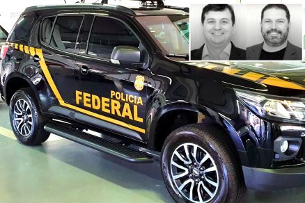 No detalhe, os empresrios Valdoir Slapak e Haroldo Filho, da Fource: alvos da PF