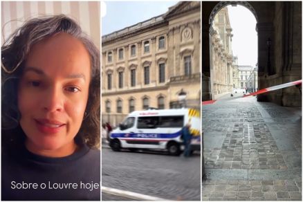 Thalita Arajo compartilhou ao da polcia no Museu do Louvre 