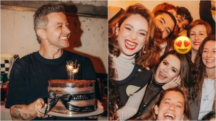Lucas Lima celebra aniversrio com presena da ex, Sandy, e namorado da cantora