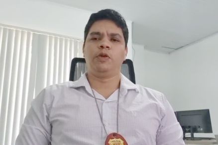 O delegado Gabriel Conrado, de Paranatinga, que falou sobre a priso de um membro da faco 