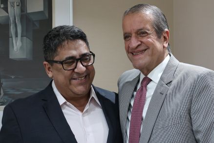O presidente nacional do PL Valdemar da Costa Neto e o presidente estadual Ananias Filho