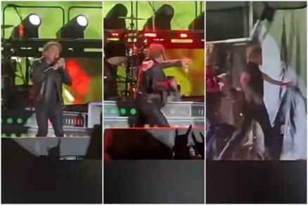 Irritado, Axl Rose arremessa microfone e chuta bateria em show na Argentina