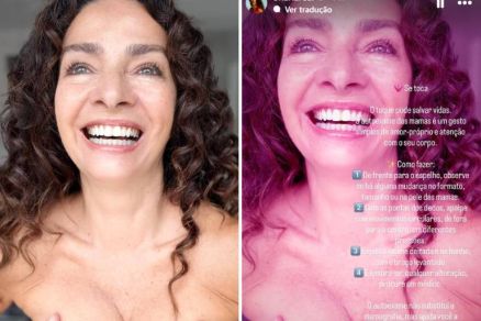 Claudia Ohana alerta que o autoexame no substitui a mamografia 
