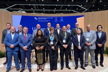 Prefeito de Cuiab, Abilio Brunini, em evento em Dubai 