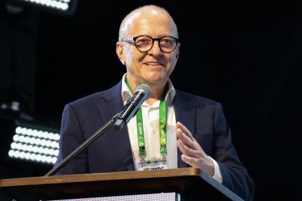 O vice-governador Otaviano Pivetta, que discursou no Congresso Mundial da Carne