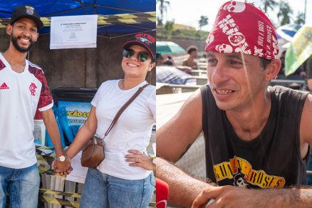 Casal Raynara Cristina e Diogo Santos; Jnior Andrade, que pode ser demitido por estar em show 