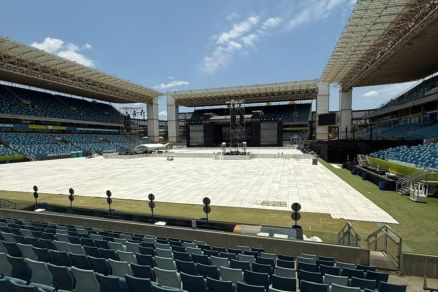 Imagem exclusiva do MidiaNews da Arena Pantanal nesta sexta-feira (31)