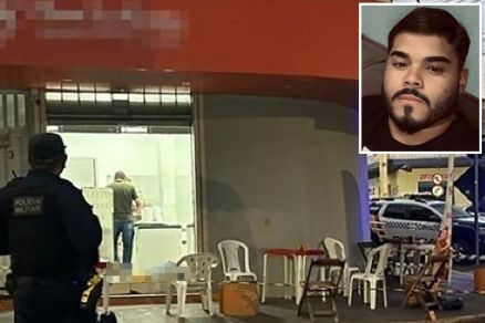 Mateus Gabriel (detalhe), de 21 anos, que foi morto a tiros em sorveteria de Barra do Garas