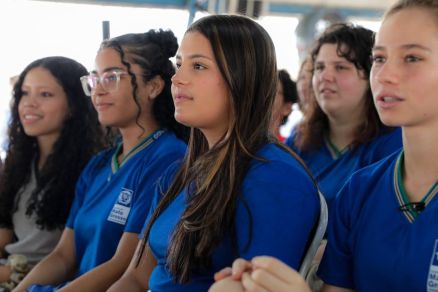 Lanamento do projeto Estudante - Cidado do Futuro na EE Jos Leite de Moraes, em VG