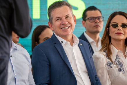 O governador Mauro Mendes, que anunciou show no Parque Novo Mato Grosso 
