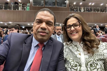 O lobista Andreson de Oliveira Gonalves ao lado da esposa, a advogada Mirian Ribeiro Gonalves