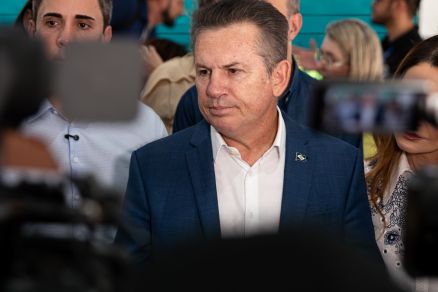 O governador Mauro Mendes, que evitou cravar mudanas em obras do BRT