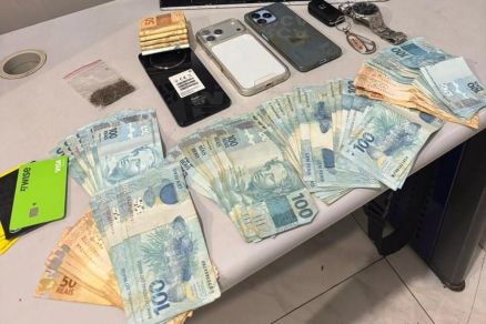 Dinheiro apreendido pela Polcia Militar