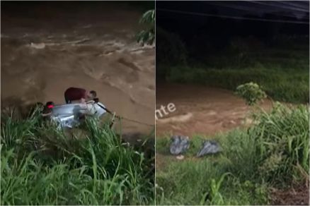 Os adolescentes no resistiram e morreram aps carro cair em rio em Sinop 