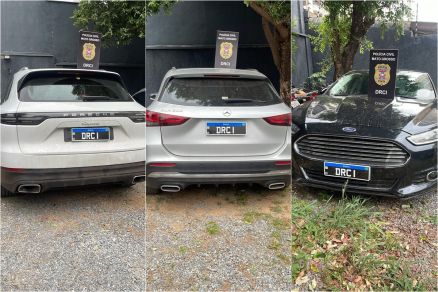 Porche, Mercedes e Ford Fusion, apreendidos pela Polcia 