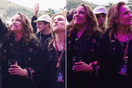 Ana Carolina curte show com a namorada Ramona Bakker no Rio