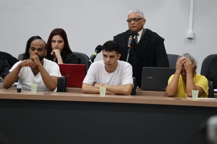 Os rus Vanderley Barreiro da Silva, Slvio Jnior Peixoto e Jocilene Barreiro