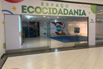 O Espao EcoCidadania Iteec Brasil est localizado no Shopping 3 Amricas