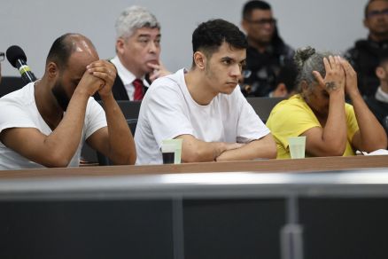 Os condenados Vanderley Barreiro da Silva, Slvio Jnior Peixoto e Jocilene da Silva