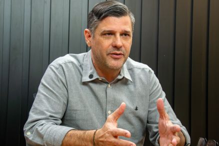 O secretrio de Comunicao da Assembleia, coronel Henrique Santos, que falou sobre o Prmio Parlamento