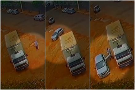 Crime foi filmado por uma cmera de segurana na regio