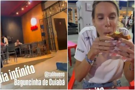 Piloto gravou vdeo jantando no Bellato aps corrida da Stock Car, em Cuiab