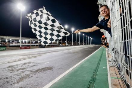 O governador Mauro Mendes no autdromo do Parque Novo Mato Grosso