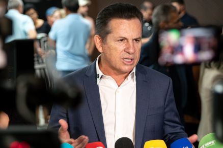 O governador Mauro Mendes, que  cotado para disputar o Senado em 2026