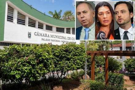 No detalhe, os vereadores Dilemrio Alencar, Dra. Mara e Daniel Monteiro. Outros oito tambm assinaram