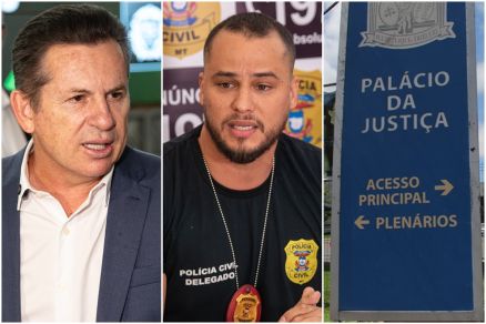 Mauro Mendes, delegado Pablo Carneiro e Tribunal de Justia