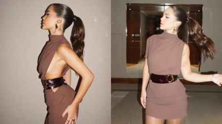Mel Maia posou de vestido decotado nas laterais - Veja mais em https://www.uol.com.br/splash/noticias/2